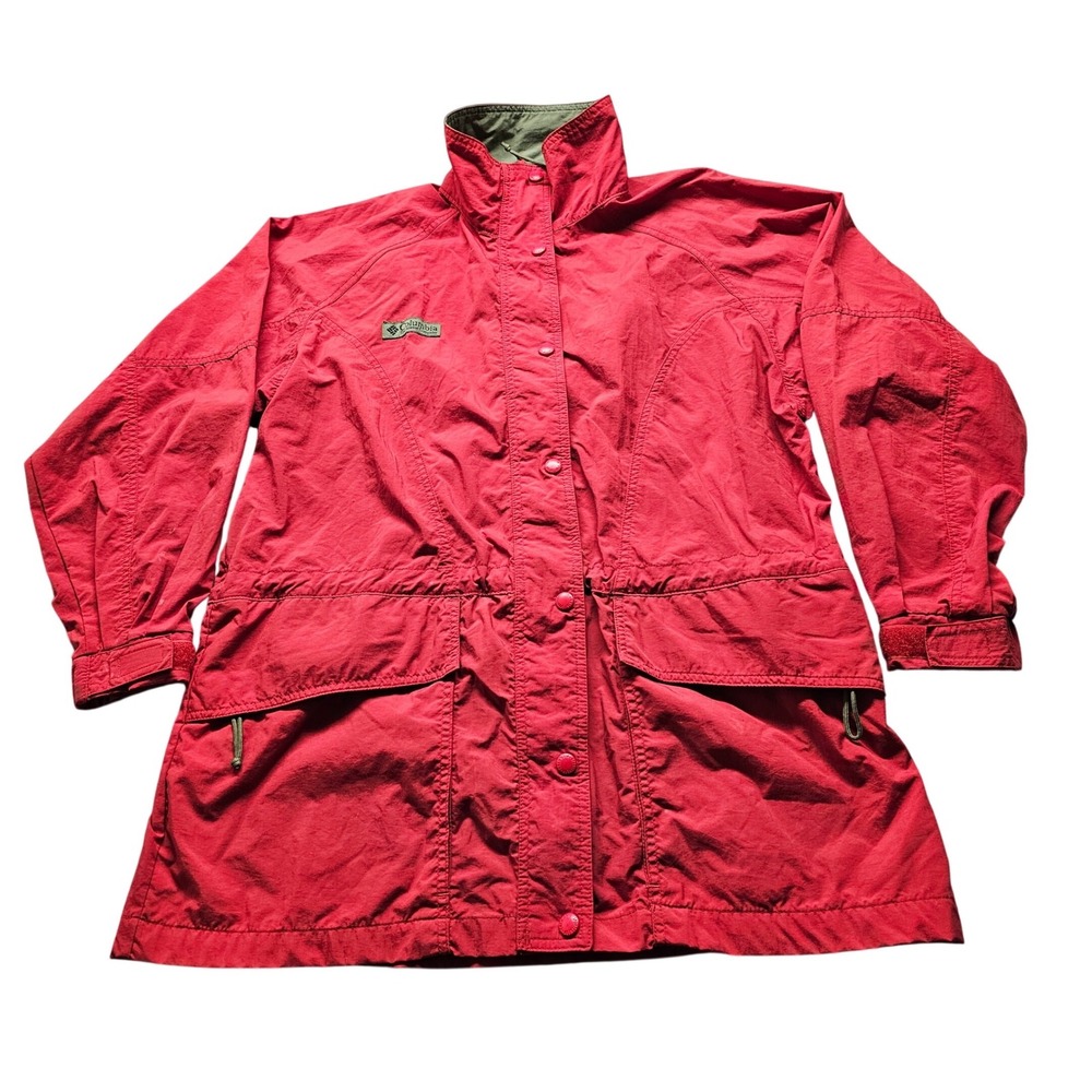 Columbia Sportswear Jacket Womens M Red Nylon Outdoor Hiking KL3470 Parka